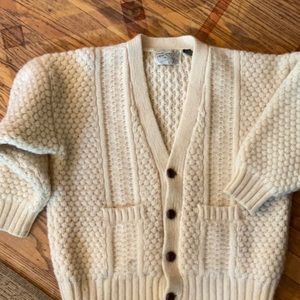 Cable knit wool sweater